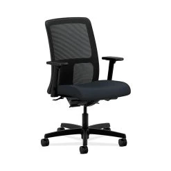 HON Ignition HONIT201WP37 Fabric Seat Mesh Low-Back Office/Computer Chair, Adjustable Arms, Navy