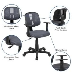 Flash Furniture Nylon Swivel Computer And Desk Chair, Gray (LF134AGY) 16 Flash Furniture Nylon Swivel Computer And Desk Chair, Gray (LF134AGY) -Office Chairs Shop unnamed file 116