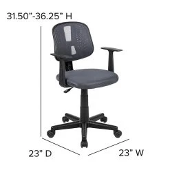 Flash Furniture Nylon Swivel Computer And Desk Chair, Gray (LF134AGY) 17 Flash Furniture Nylon Swivel Computer And Desk Chair, Gray (LF134AGY) -Office Chairs Shop unnamed file 117