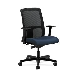 HON Ignition Mesh Fabric-Upholstered Low-Back Office/Computer Chair, Adj. Arms, Ocean