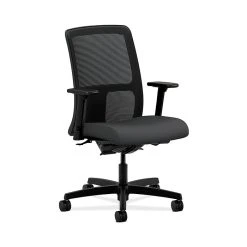HON HONIT201SX23 Ignition Mesh Low-Back Office/Computer Chair, Adjustable Arms, Carbon Fabric