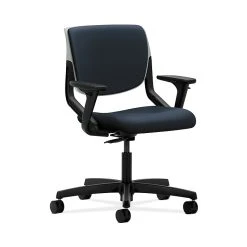 HON HONMT103WP37 Motivate Platinum Shell Navy Upholstered Back Office/Computer Chair With Adj. Arms