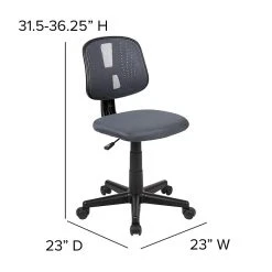 Flash Furniture Fundamentals Nylon Swivel Computer And Desk Chair, Gray (LF-134-GY-GG) -Office Chairs Shop unnamed file 127