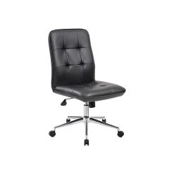 Boss Millennial Modern Faux Leather Computer And Desk Chair, Black (B330-BK)
