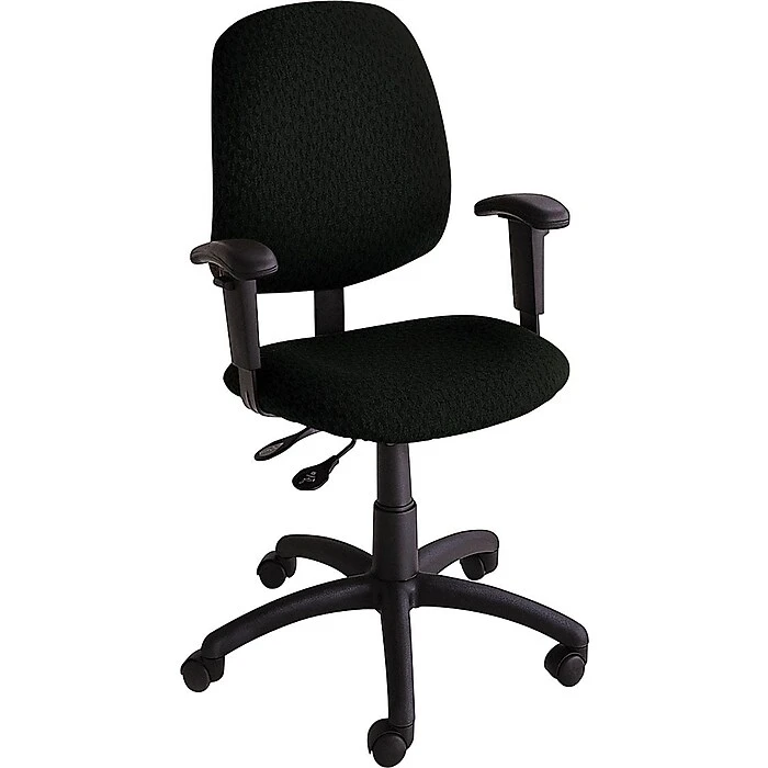 Global Goal Low-Back Multitilter Chair, Black, Seat: 20"W X 17"D, Back: 18 1/2"W X 18"-21"H 4 Global Goal Low-Back Multitilter Chair, Black, Seat: 20"W X 17"D, Back: 18 1/2"W X 18"-21"H - Image 2