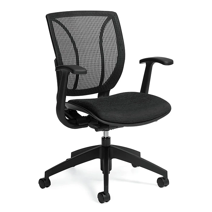 Global Roma Urban Fabric Mesh Medium Back Computer Chair With Arms, Sandcastle 3 Global Roma Urban Fabric Mesh Medium Back Computer Chair With Arms, Sandcastle