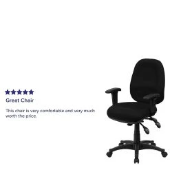 Flash Furniture Mid-Back Multi-Functional Fabric Swivel Computer Chairs (BT662BK) -Office Chairs Shop unnamed file 1502