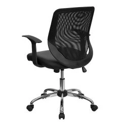 Flash Furniture Mid Back Office Chair With Mesh Back And Italian Leather Seat, Black -Office Chairs Shop unnamed file 1510