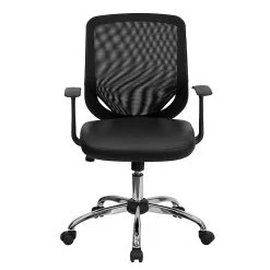 Flash Furniture Mid Back Office Chair With Mesh Back And Italian Leather Seat, Black -Office Chairs Shop unnamed file 1512