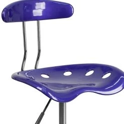 Flash Furniture Chrome Low Back Computer Task Chair With Tractor Seat, Vibrant Deep Blue -Office Chairs Shop unnamed file 1543