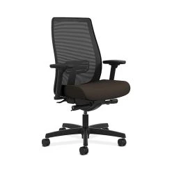 HON HONLWIM2ACU49 Endorse Collection Mesh Mid-Back Office/Computer Chair, Adj. Arms, Espresso Fabric