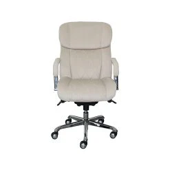 La-Z-Boy Sutherland Ergonomic Fabric Swivel Computer And Desk Chair, Cream (CHR10048D)
