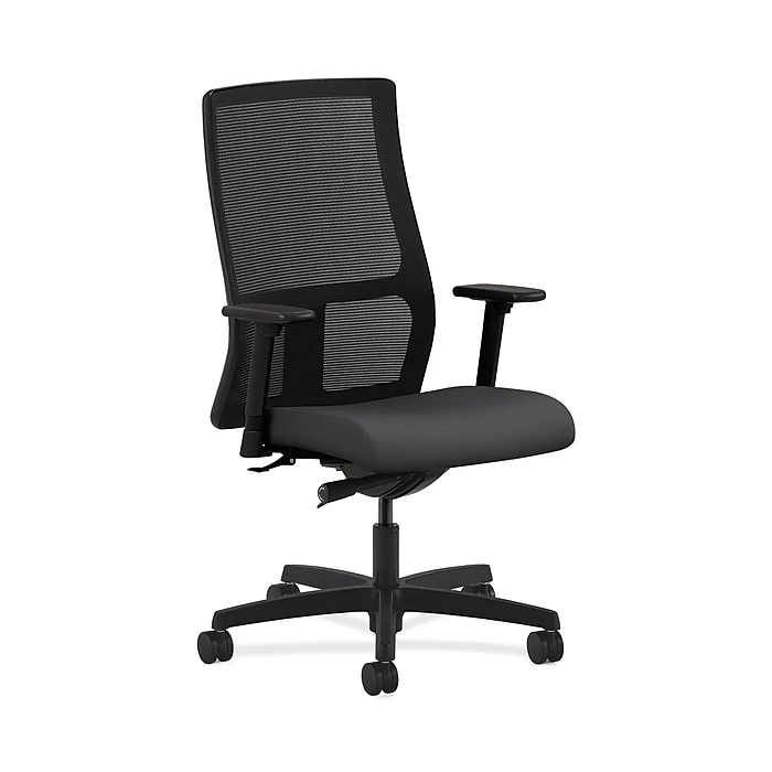 HON HONIW103SX23 Ignition Fabric-Upholstered Mesh Mid-Back Office/Computer Chair, Adj. Arms, Carbon 3 HON HONIW103SX23 Ignition Fabric-Upholstered Mesh Mid-Back Office/Computer Chair, Adj. Arms, Carbon