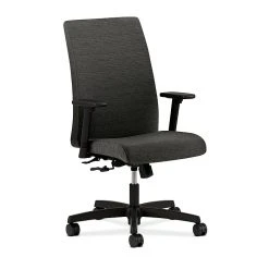 HON HONIW102AHUAI10 Ignition Onyx Fabric Mid-Back Office/Computer Chair Adjustable Arms,