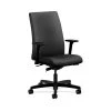 HON HONIW114NR10 Ignition Fabric-Upholstered Mid-Back Office/Computer Chair, Adjustable Arms, Onyx