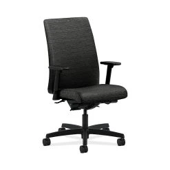 HON HONIW104AI10 Ignition Mid-Back Office/Computer Chair, Adjustable Arms, Onyx Fabric