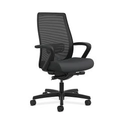 HON HONLWIM2FSX23 Endorse Collection Mesh Mid-Back Office/Computer Chair, Fixed Arms, Carbon Fabric