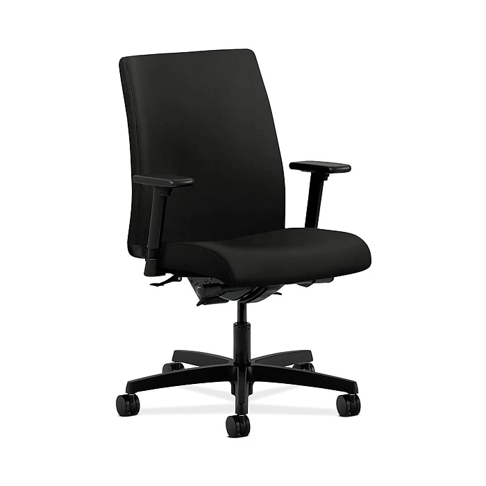 HON HONIT202WP40 Ignition Fabric-Upholstered Low-Back Office/Computer Chair, Adjustable Arms, Black 3 HON HONIT202WP40 Ignition Fabric-Upholstered Low-Back Office/Computer Chair, Adjustable Arms, Black