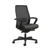 HON Endorse Collection HONLWIM2FAI10 Fabric Seat Mesh Mid-Back Office/PC Chair, Fixed Arms, Onyx