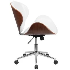 Flash Furniture Mid-Back Walnut Wood Swivel Conference Chair In White Leather (SDSDM22405WH) -Office Chairs Shop unnamed file 1736