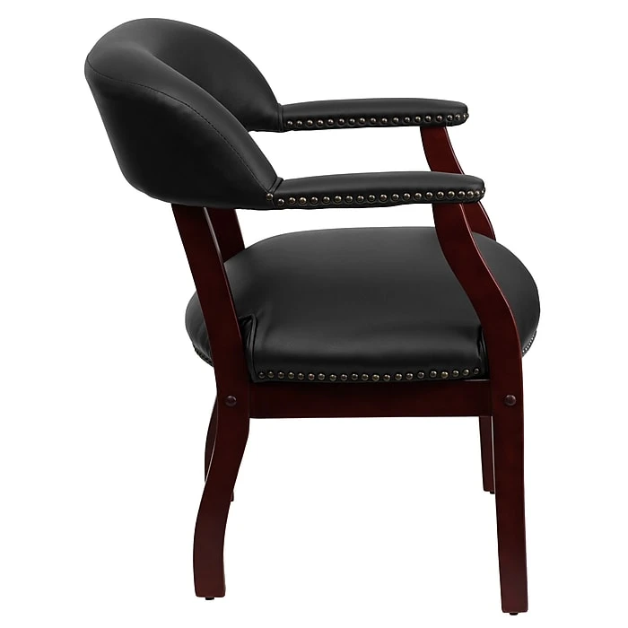 Flash Furniture Luxurious Vinyl Conference Chair, Black And Mahogany (BZ105BLK) 10 Flash Furniture Luxurious Vinyl Conference Chair, Black And Mahogany (BZ105BLK) - Image 8