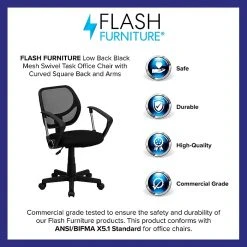 Flash Furniture Mesh Computer And Desk Chair, Black (WA-3074-BK-A-GG) -Office Chairs Shop unnamed file 179