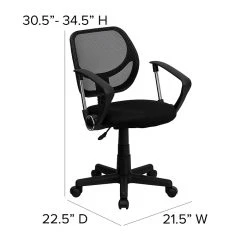 Flash Furniture Mesh Computer And Desk Chair, Black (WA-3074-BK-A-GG) -Office Chairs Shop unnamed file 181