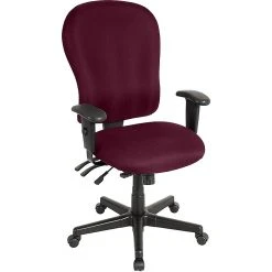Raynor Eurotech 4 X 4 XL Fabric Ergonomic High-Back Task Chair, Fabric, Burgundy