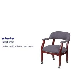 Flash Furniture Fabric Luxurious Conference Chair With Silver Trim Nails And Casters, Gray (BZ100GY) -Office Chairs Shop unnamed file 1838
