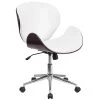 Flash Furniture SDSDM22405MAHWH Mid-Back Mahogany Wood Swivel Conference Chair In White Leather -Office Chairs Shop unnamed file 1845
