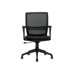 Offices To Go Mesh Back Luxhide Conference Chair, Black (OTG13026B)