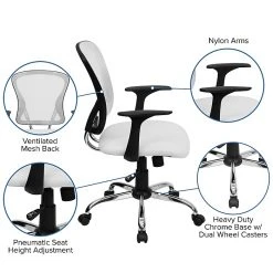 Flash Furniture Mid-Back Office Chair, White -Office Chairs Shop unnamed file 2069