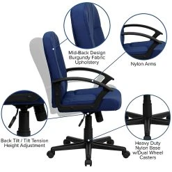 Flash Furniture Fabric Computer And Desk Chair, Navy Blue (GOST6NVYFAB) -Office Chairs Shop unnamed file 207
