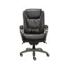 Serta Big & Tall Ergonomic Bonded Leather Swivel Executive Chair, Black/Silver (44951)