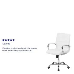 Flash Furniture Mid-Back Leather Executive Swivel Office Chair With Chrome Arms, White (GO-2286M-WH-GG) -Office Chairs Shop unnamed file 2104