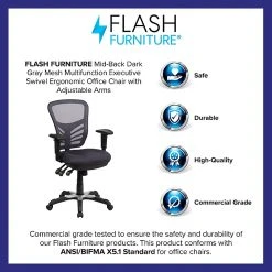 Flash Furniture Mesh Executive Chair, Dark Gray (HL0001DKGY) -Office Chairs Shop unnamed file 2124