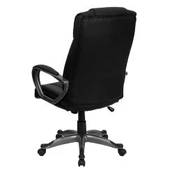 Flash Furniture High Back Leather Executive Office Swivel Chair With Titanium Nylon Loop Arms, Black -Office Chairs Shop unnamed file 2148