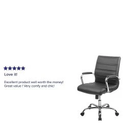 Flash Furniture Mid-Back Black Leather Executive Swivel Office Chair With Chrome Arms [GO-2286M-BK-GG] -Office Chairs Shop unnamed file 2154