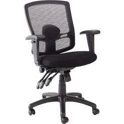 Alera Etros Series Mesh Back Fabric Computer And Desk Chair, Black (ALEET4017)