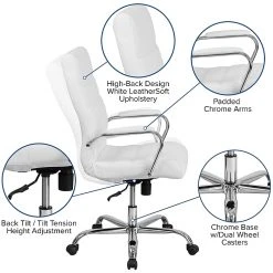 Flash Furniture Faux Leather Executive Chair, Gray And White (GO2286HWH) -Office Chairs Shop unnamed file 2179