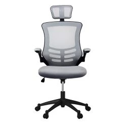 Techni Mobili Executive High Back Mesh Chair, Silver/Grey -Office Chairs Shop unnamed file 2209