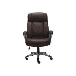 Serta Fairbanks Big And Tall Ergonomic Faux Leather Swivel Executive Chair, Chestnut (43675A)