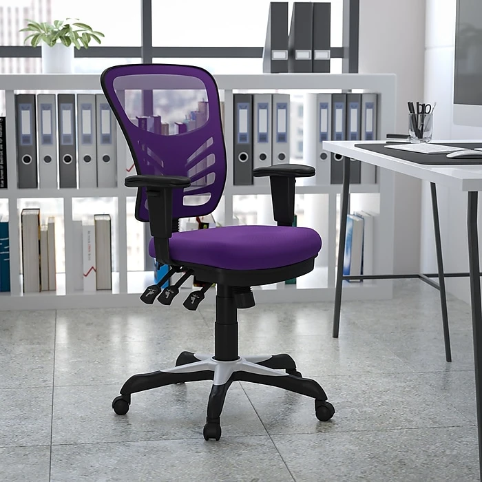 Flash Furniture Mesh Executive Chair, Purple (HL0001PUR) 4 Flash Furniture Mesh Executive Chair, Purple (HL0001PUR) - Image 2