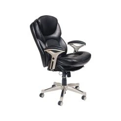 Serta Back In Motion Leather Executive Chair, Black (CHR200006)