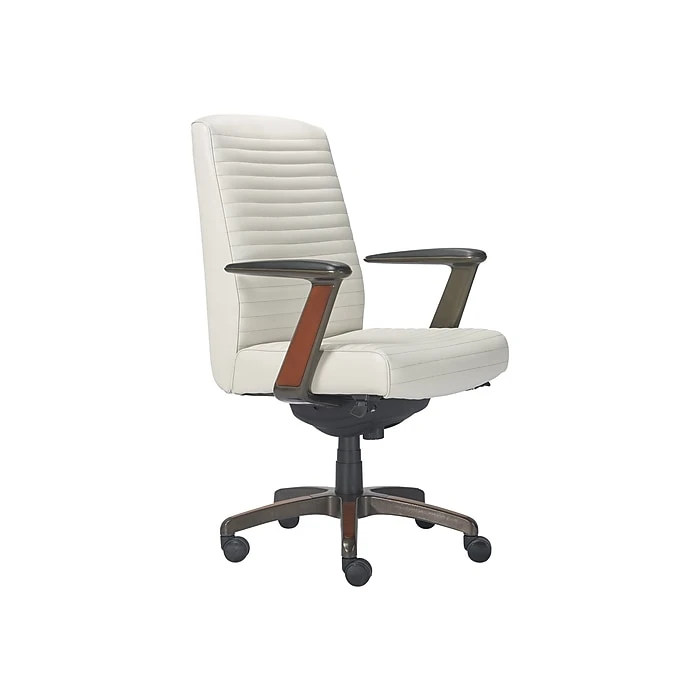 La-Z-Boy Emerson Ergonomic Faux Leather Swivel Executive Chair, White (CHR10081A) 4 La-Z-Boy Emerson Ergonomic Faux Leather Swivel Executive Chair, White (CHR10081A) - Image 2