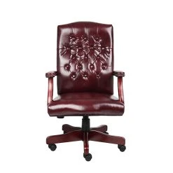 Boss Classic Vinyl Executive Oxblood Chair, Burgundy/Mahogany Finish Frame (B905-BY) -Office Chairs Shop unnamed file 2335