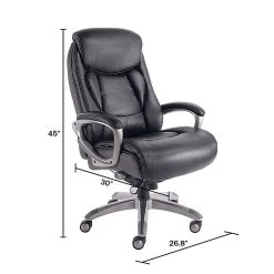 Serta Launtner Bonded Leather Executive Office Chair With Smart Layers Technology, Opportunity Gray/Black (44942A) -Office Chairs Shop unnamed file 2359