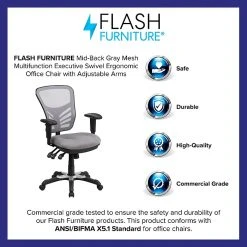 Flash Furniture Mesh Executive Chair, Gray (HL0001GY) 14 Flash Furniture Mesh Executive Chair, Gray (HL0001GY) -Office Chairs Shop unnamed file 2373