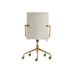 Elle Decor Giselle Fabric Computer And Desk Chair, Cream/Gold (CHR10058D) -Office Chairs Shop unnamed file 238