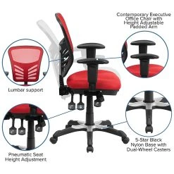 Flash Furniture Mesh Executive Chair, Red (HL0001RED) -Office Chairs Shop unnamed file 2384